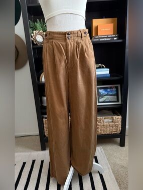 Madewell Wide-Leg Chinos in Warm Brown
